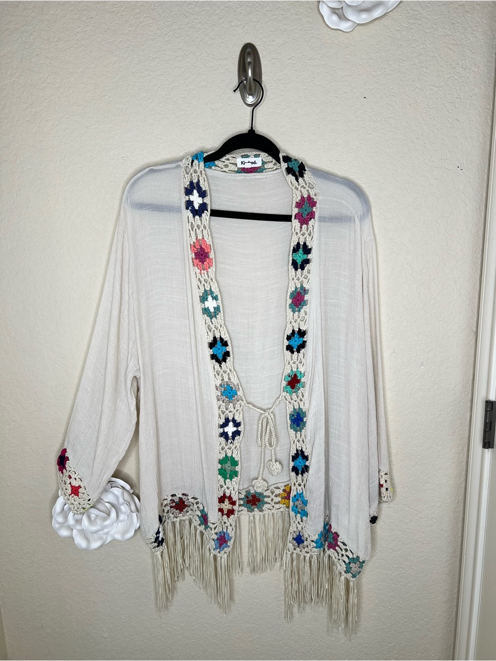NTM: Kindred + 2X Boho Crochet Granny Square Fringe Kimono Cardigan